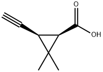 Cyclopropanecarboxylic acid, 3-ethynyl-2,2-dimethyl-, (1R-cis)- (9CI) Struktur