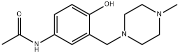 N-{ 4-HYDROXY-3-((4-METHYL-1-PIPERAZINYL) METHYL)- PHENYL}ACETAMIDE 化学構造式