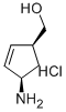 (1S,4R)-4-AMINO-CYCLOPENT-2-ENYL-METHANOL HYDROCHLORIDE 化学構造式