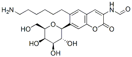 6-(7-beta-galactosylcoumarin-3-carboxamido)hexylamine Struktur