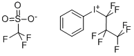 (ペルフルオロプロピル)フェニルヨードニウムトリフルオロメタンスルホナート 化学構造式
