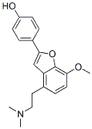 4-[4-[2-(Dimethylamino)ethyl]-7-methoxybenzofuran-2-yl]phenol 结构式