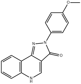 2,5-dihydro-2-(4-methoxyphenyl)-3H-pyrazolo(4,3-c)quinolin-3-one Struktur