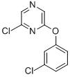 2-CHLORO-6-(3-CHLOROPHENOXY) PYRAZINE 化学構造式