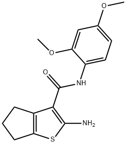 2-AMINO-N-(2,4-DIMETHOXYPHENYL)-5,6-DIHYDRO-4H-CYCLOPENTA[B]THIOPHENE-3-CARBOXAMIDE|2-氨基-N-(2,4-二甲氧基苯基)-5,6-二氢-4H-环戊二烯[B]噻吩-3-甲酰胺