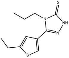 5-(5-乙基噻吩-3-基)-4-丙基-4H-1,2,4-三唑-3-硫醇, 777879-21-7, 结构式