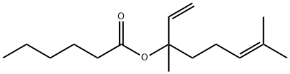 己酸-1,5-二甲基-1-乙烯基-4-己烯酯 结构式