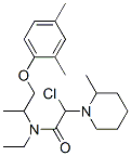 N-[1-(2,4-dimethylphenoxy)propan-2-yl]-N-ethyl-2-(2-methyl-3,4,5,6-tet rahydro-2H-pyridin-1-yl)acetamide chloride 结构式