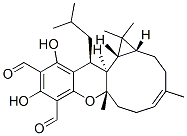 (1aR,4E,7aS,13S,13aS,13bR)-1,1a,2,3,6,7,7a,13,13a,13b-Decahydro-10,12-dihydroxy-1,1,4,7a-tetramethyl-13-(2-methylpropyl)benzo[b]cyclopropa[9,10]cyclodeca[1,2-e]pyran-9,11-dicarbaldehyde Structure