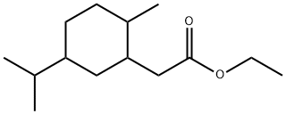 Cyclohexaneacetic acid, 2-methyl-5-(1-methylethyl)-, ethyl ester (9CI) Structure