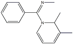 Pyridine, 1,2-dihydro-2,3-dimethyl-1-[(methylimino)phenylmethyl]- (9CI) 化学構造式