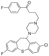 2-Chloro-7-fluoro-11-[4-[3-(4-fluorobenzoyl)propyl]piperazino]-10,11-dihydrodibenzo[b,f]thiepin Structure