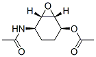 Cyclohexane, 1R-acetamido-4cis-acetoxy-2,3cis-epoxy- Structure
