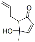 4-Hydroxy-4-methyl-5-(2-propenyl)-2-cyclopenten-1-one Structure