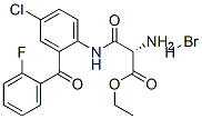 ethyl 3-[[4-chloro-2-(2-fluorobenzoyl)phenyl]amino]-3-oxo-alaninate monohydrobromide Structure