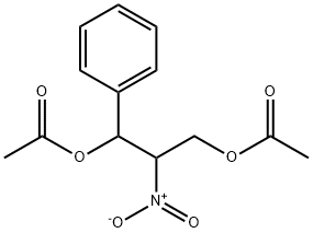 1-Phenyl-2-nitro-1,3-diacetoxypropane 化学構造式