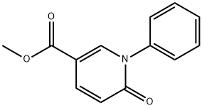 6-オキソ-1-フェニル-1,6-ジヒドロピリジン-3-カルボン酸メチル 化学構造式