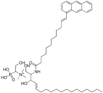N-12-(anthryl)-11-dodecenoylsphingosine-1-phosphorylcholine,77840-25-6,结构式