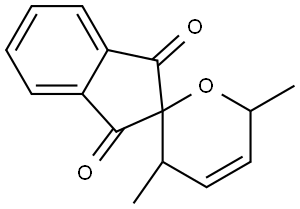 3',6'-Dihydro-3',6'-dimethylspiro[2H-indene-2,2'-[2H]pyran]-1,3-dione,77846-85-6,结构式