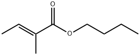(E)-2-メチル-2-ブテン酸ブチル 化学構造式