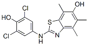 6-Benzothiazolol,  2-[(3,5-dichloro-4-hydroxyphenyl)amino]-4,5,7-trimethyl- Struktur