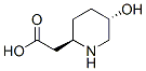 2-Piperidineacetic acid, 5-hydroxy-, (2R-trans)- (9CI) Struktur