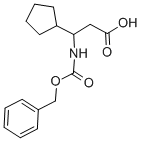 3-{[(benzyloxy)carbonyl]amino}-3-cyclopentylpropanoic acid|3-(((苄氧基)羰基)氨基)-3-环戊基丙酸