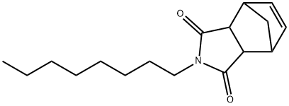 3a,4,7,7a-テトラヒドロ-2-オクチル-4,7-メタノ-1H-イソインドール-1,3(2H)-ジオン 化学構造式