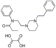 oxalic acid, N-[2-(3-phenethyl-1,3-diazinan-1-yl)ethyl]-N-phenyl-propa namide Struktur