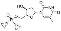 Thymidine 5'-[di(1-aziridinyl)phosphinic acid],77887-09-3,结构式