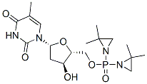 5'-O-[Bis(2,2-dimethyl-1-aziridinyl)phosphinyl]thymidine,77887-10-6,结构式