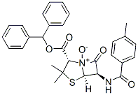 BENZHYDRYL 6-(4-METHYLBENZAMIDO)PENICILLANATE 4-OXIDE,77887-68-4,结构式