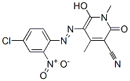 5-[(4-chloro-2-nitrophenyl)azo]-1,2-dihydro-6-hydroxy-1,4-dimethyl-2-oxo-3-Pyridinecarbonitrile Struktur