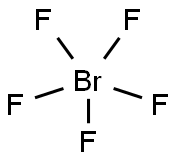 五氟化溴,7789-30-2,结构式