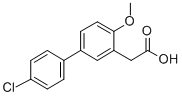 4'-Chloro-4-methoxy-3-biphenylacetic acid 结构式