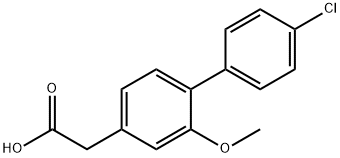 4'-Chloro-6-methoxy-4-biphenylacetic acid 化学構造式