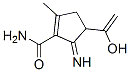1-Cyclopentene-1-carboxamide,  4-(1-hydroxyethenyl)-5-imino-2-methyl-|