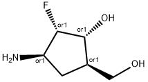 Cyclopentanemethanol, 4-amino-3-fluoro-2-hydroxy-, (1alpha,2beta,3beta,4alpha)- (9CI) Structure