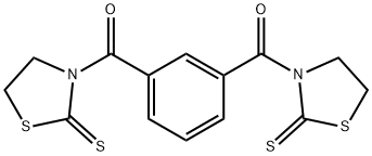 3,3'-(1,3-Phenylenedicarbonyl)bis-2-thiazolidinethione Struktur