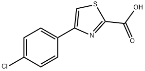 4-(4-氯苯基)噻唑-2-甲酸 结构式