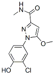 1-(3-chloro-4-hydroxyphenyl)-5-methoxy-3-(N-methylcarbamoyl)pyrazole,77935-71-8,结构式