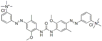 3,3'-[carbonylbis[imino(5-methoxy-2-methyl-p-phenylene)azo]]bis[N,N,N-trimethylanilinium] dichloride 结构式