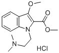 1-(beta-Dimethylaminoaethyl)-2-methoxycarbonyl-3-methoxy-indol-hydroch lorid [German] 化学構造式