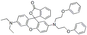 2'-[ビス(2-フェノキシエチル)アミノ]-6'-(ジエチルアミノ)スピロ[イソベンゾフラン-1(3H),9'-[9H]キサンテン]-3-オン 化学構造式