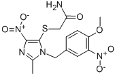 Acetamide, 2-((1-((4-methoxy-3-nitrophenyl)methyl)-2-methyl-4-nitro-1H -imidazol-5-yl)thio)- 结构式
