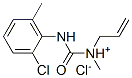 (2-chloro-6-methyl-phenyl)carbamoylmethyl-prop-2-enyl-azanium chloride 化学構造式