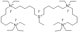 Ammonium, 7,7,14,21,21-pentaethyl-7,21-diazonia -14-thioniaheptacosyle nebis(triethyl-, pentaiodide|