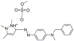 5-[[4-(benzylmethylamino)phenyl]azo]-1,2,3-trimethyl-1H-pyrazolium methyl sulphate Struktur