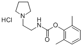 N-(2-(Pyrrolidinyl)ethyl)carbamic acid, 2,6-xylyl ester hydrochloride,77985-32-1,结构式