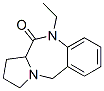 11H-Pyrrolo[2,1-c][1,4]benzodiazepin-11-one,10-ethyl-1,2,3,5,10,11a-hexahydro-,(+)-(9CI) Struktur